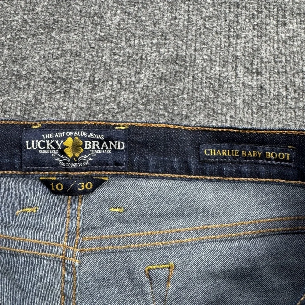 Lucky Brand Charlie Baby Boot Jeans Womens 10/30 Blue Denim Stretch